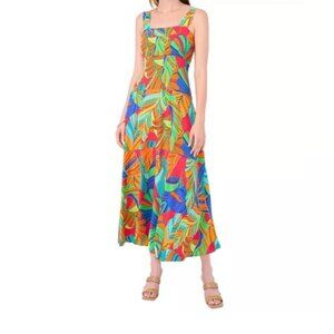 1. State tropical sundress Womens Extra Small colorful midi maxi vacation